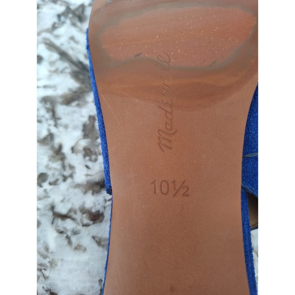 Madewell The Debbie Slingback Pump blue color‎ suede size 10.5 - Picture 8 of 10